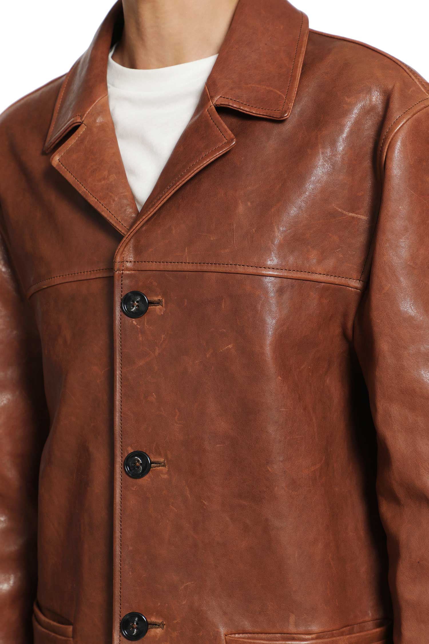 Pareli Leather Caban