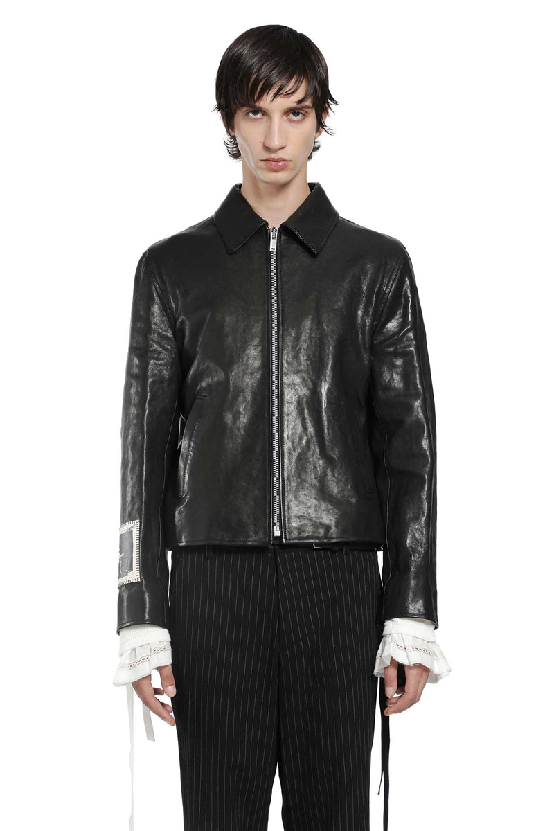 ANN DEMEULEMEESTER Sandor Leather Jacket man