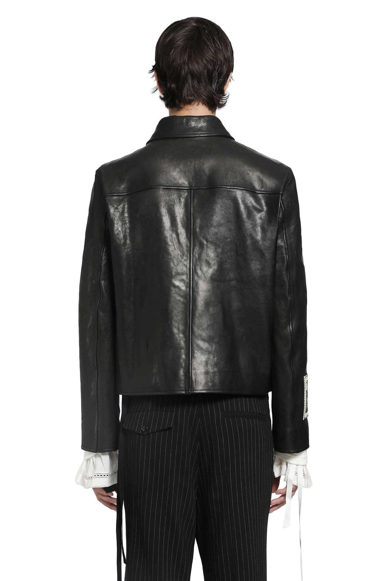 ANN DEMEULEMEESTER Sandor Leather Jacket man