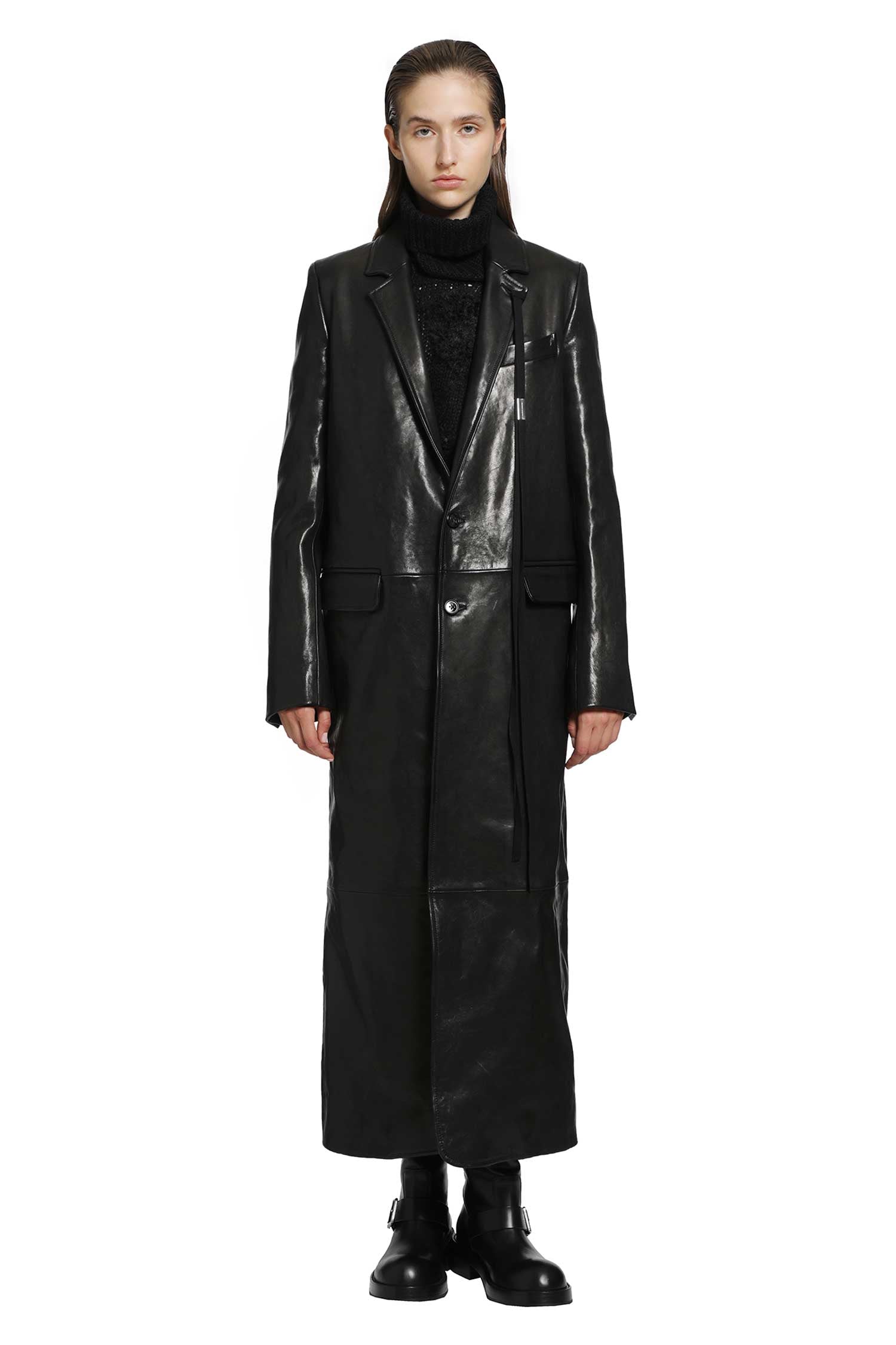 Virva Vintage Lux Grained Leather Coat