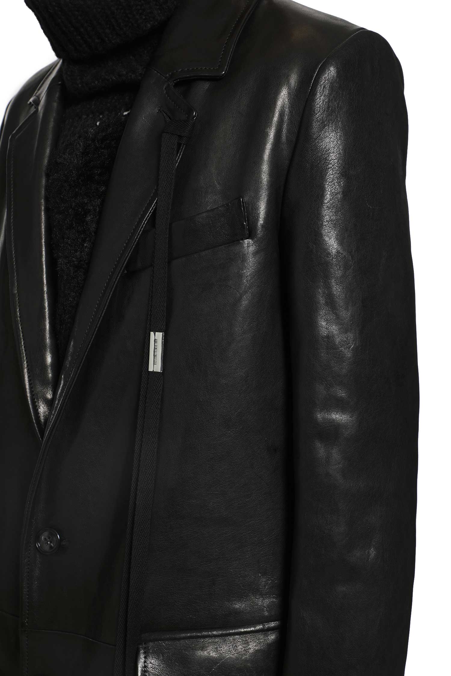 ANN DEMEULEMEESTER Virva Vintage Lux Grained Leather Coat woman