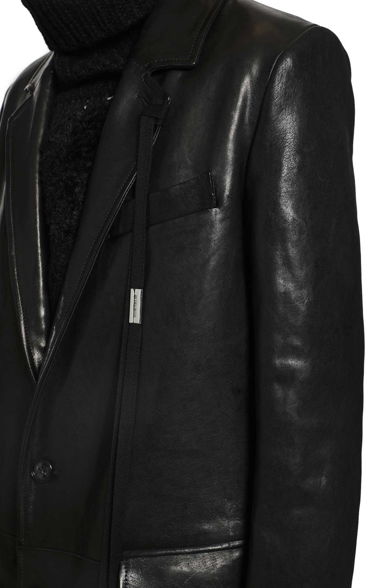 ANN DEMEULEMEESTER Virva Vintage Lux Grained Leather Coat woman