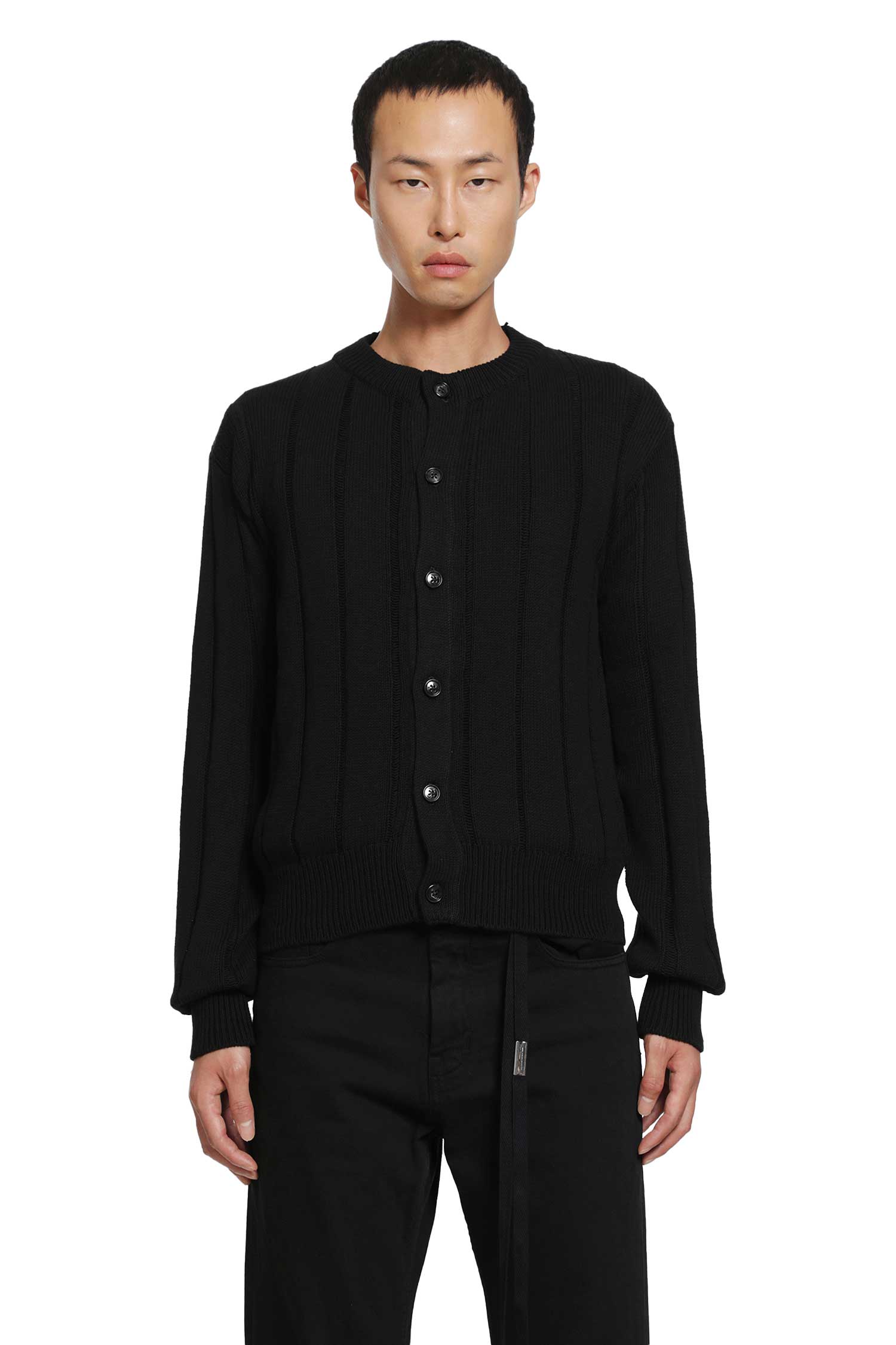 ANN DEMEULEMEESTER Natel Brushed Rib Cardigan man
