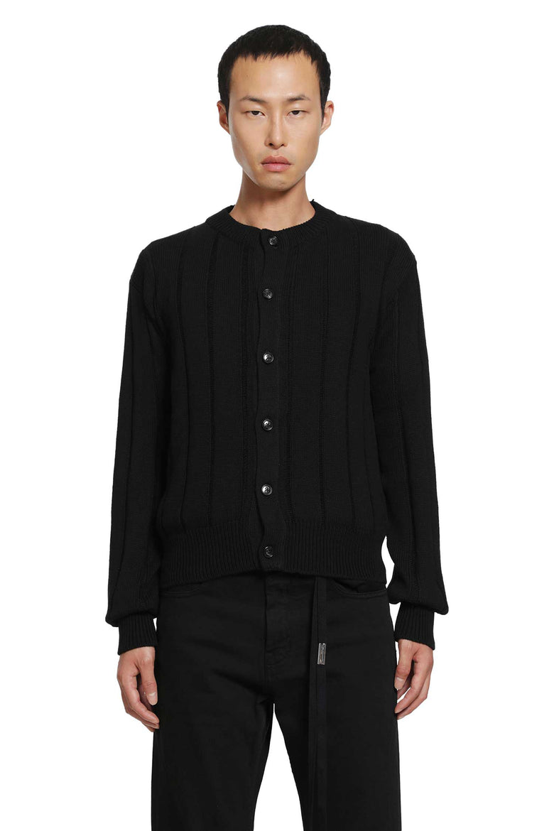 
              ANN DEMEULEMEESTER Natel Brushed Rib Cardigan man
            