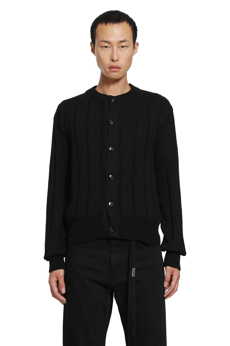 ANN DEMEULEMEESTER Natel Brushed Rib Cardigan man