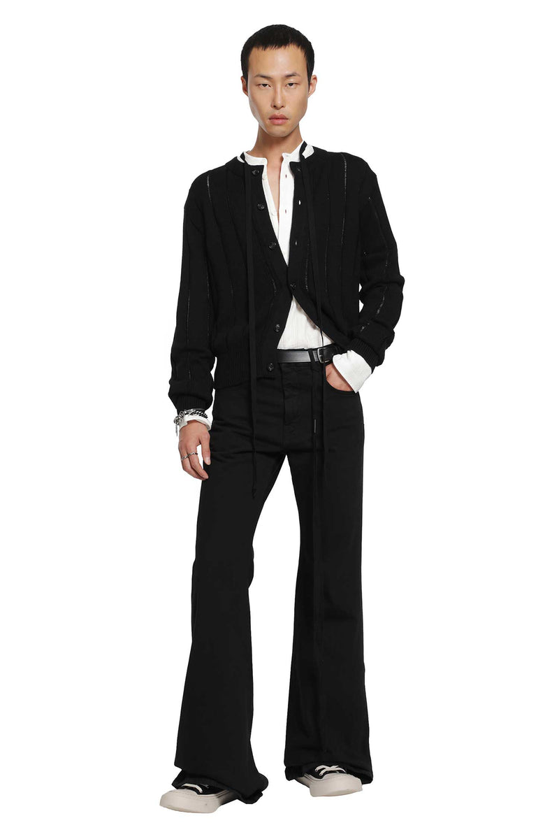 ANN DEMEULEMEESTER Natel Brushed Rib Cardigan man