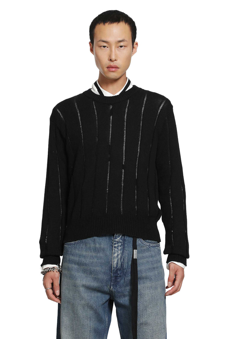 
              ANN DEMEULEMEESTER Rikki Brushed Rib Crewneck Sweater man
            