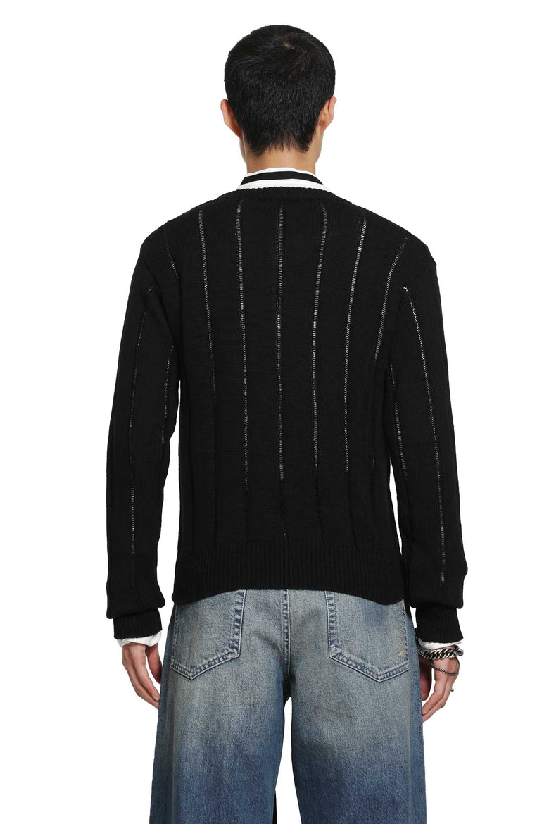 ANN DEMEULEMEESTER Rikki Brushed Rib Crewneck Sweater man
