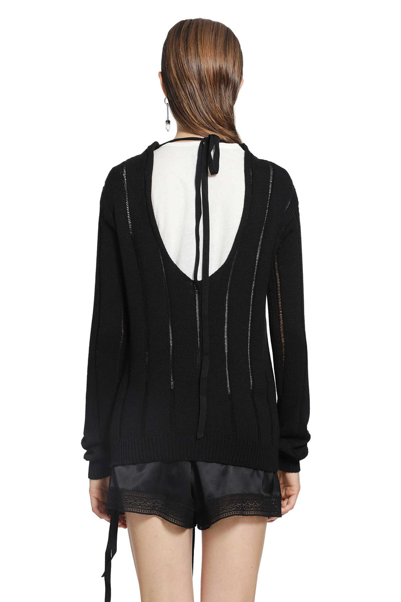 ANN DEMEULEMEESTER Nese Open Back Sweater woman
