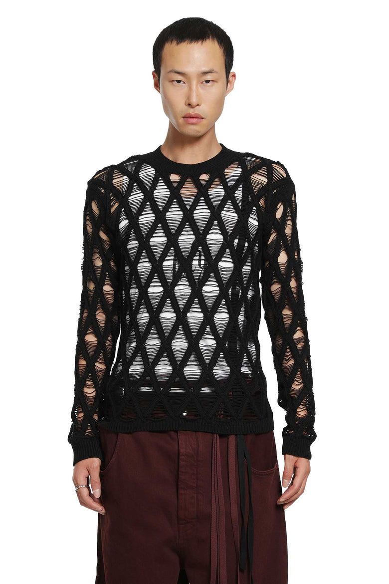 
              ANN DEMEULEMEESTER Carlos Diamond Stitch Sweater man
            