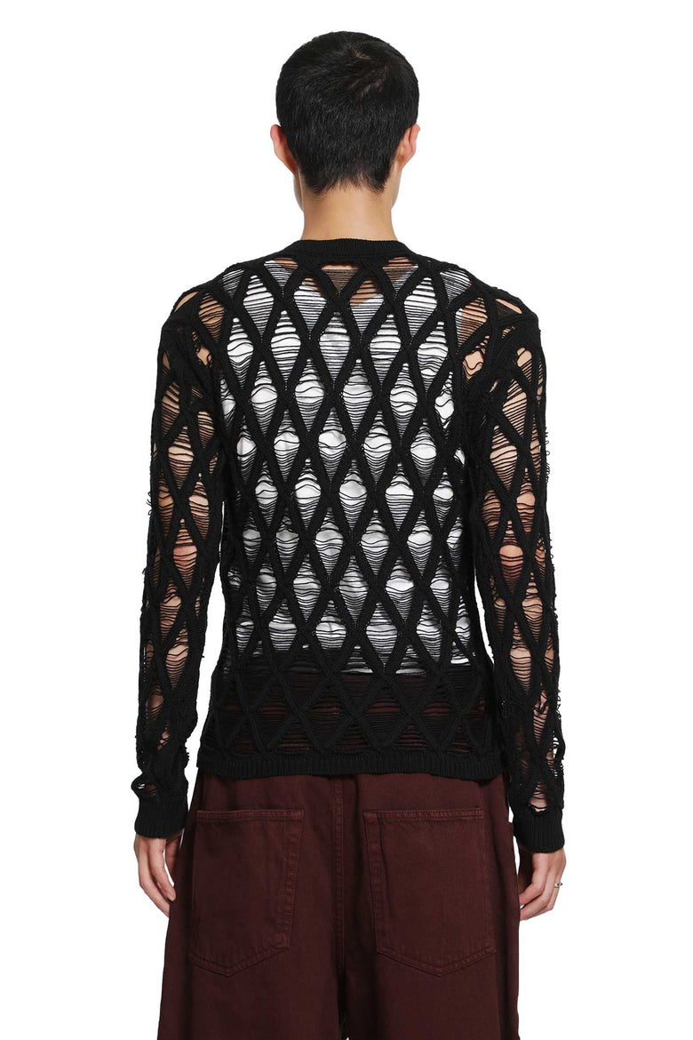 ANN DEMEULEMEESTER Carlos Diamond Stitch Sweater man