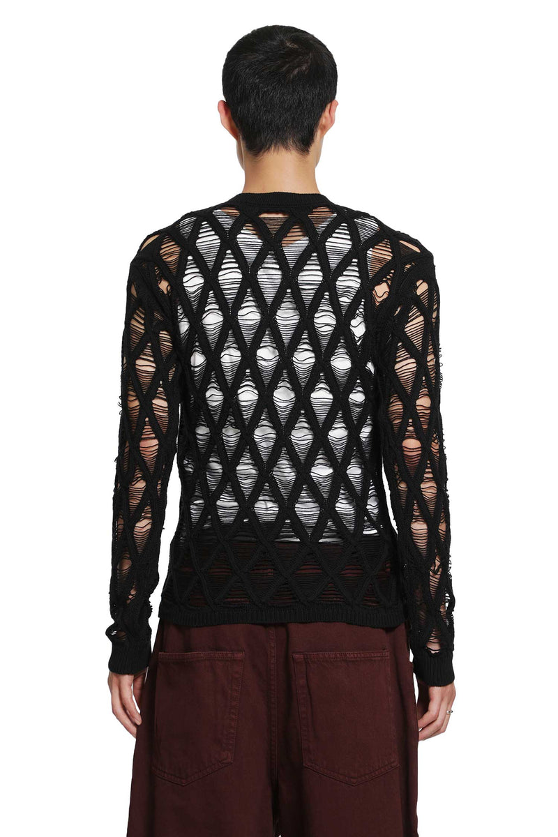 ANN DEMEULEMEESTER Carlos Diamond Stitch Sweater man