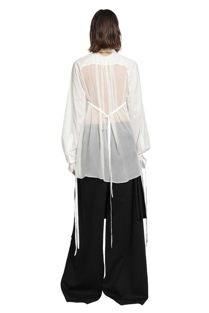 Sini Shirt with Silk Crepon Drap
