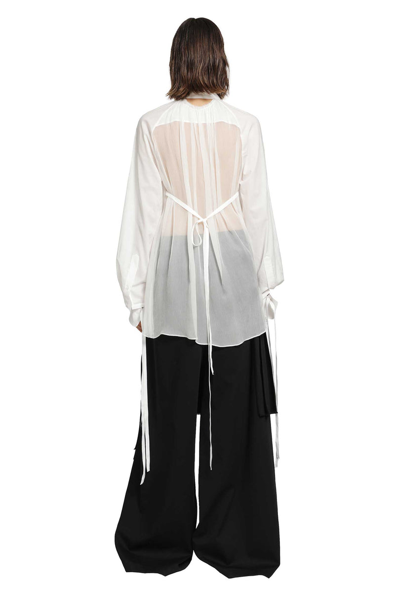 ANN DEMEULEMEESTER Sini Shirt with Silk Crepon Drap woman