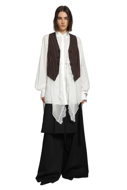 Sini Shirt with Silk Crepon Drap