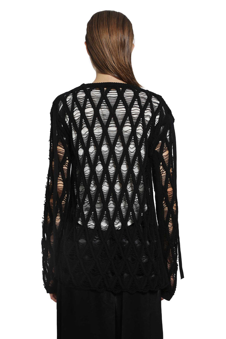 ANN DEMEULEMEESTER Izabel Diamond Stitch Sweater woman