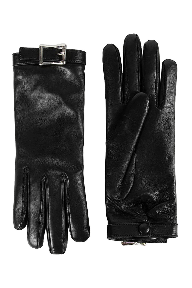 ANN DEMEULEMEESTER Arly Gloves with Buckle woman