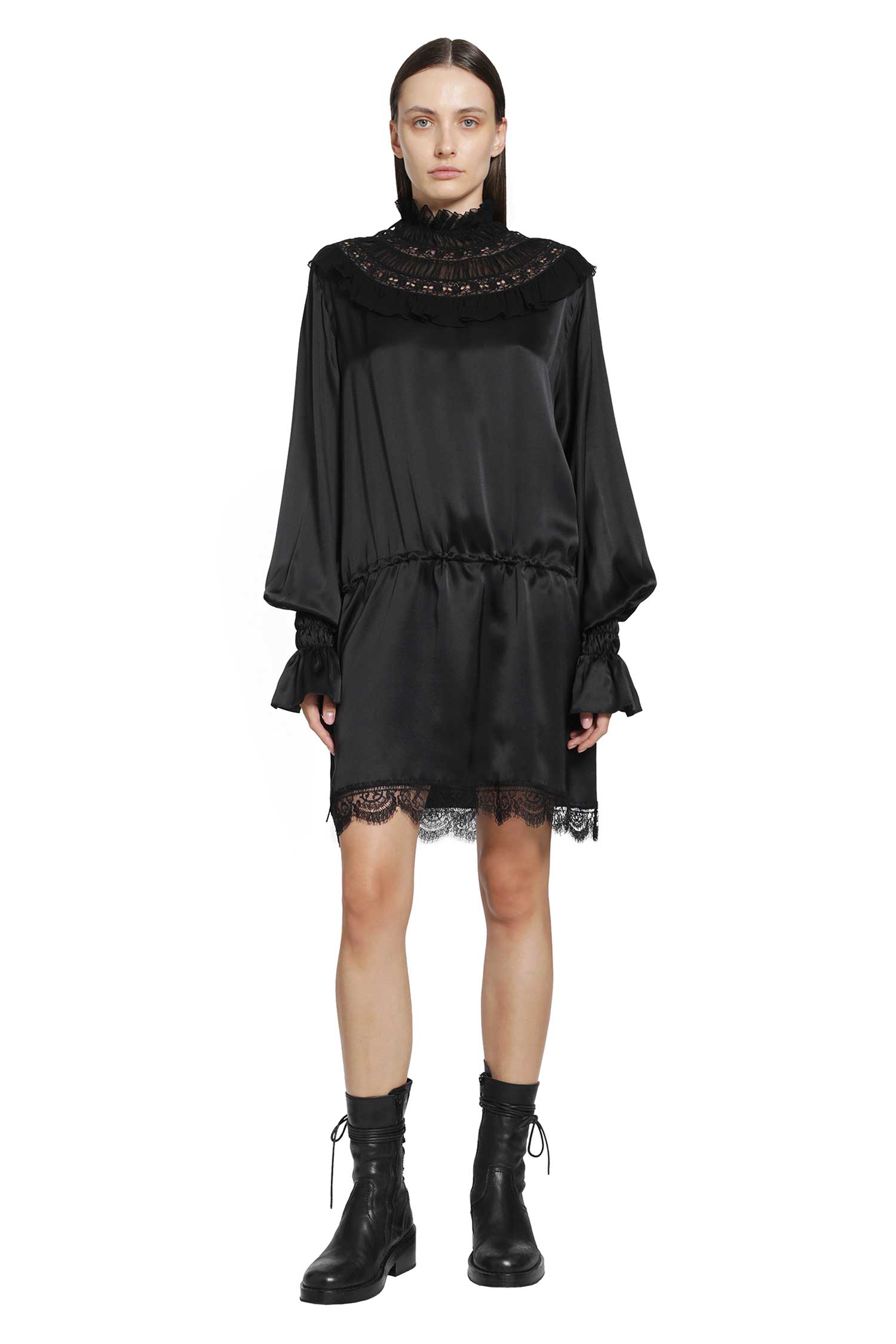Armida Ruffle Collar Mini Dress