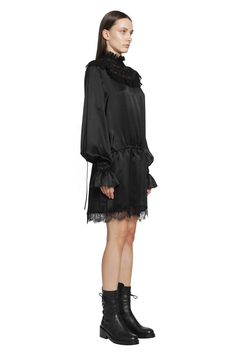 
              ANN DEMEULEMEESTER Armida Ruffle Collar Mini Dress woman
            