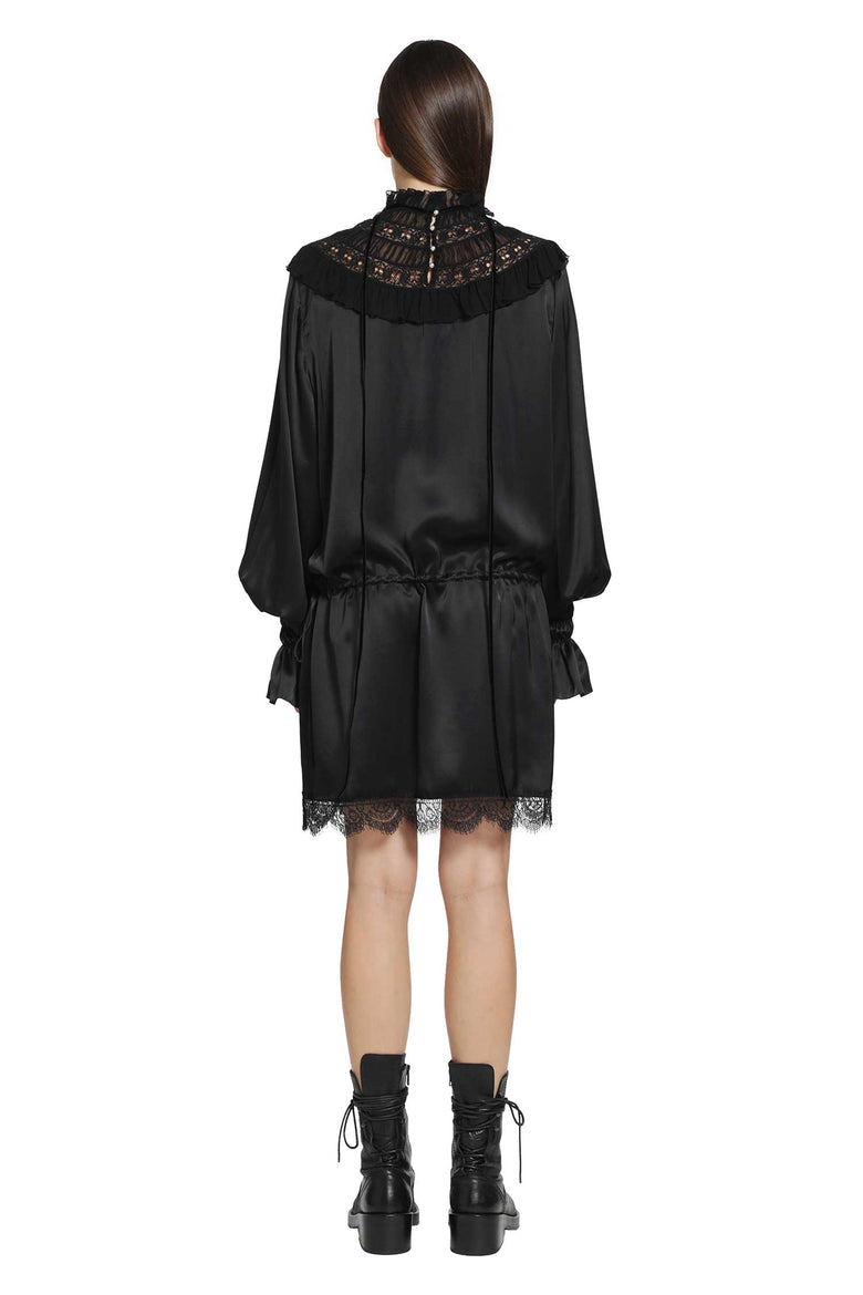 
              ANN DEMEULEMEESTER Armida Ruffle Collar Mini Dress woman
            
