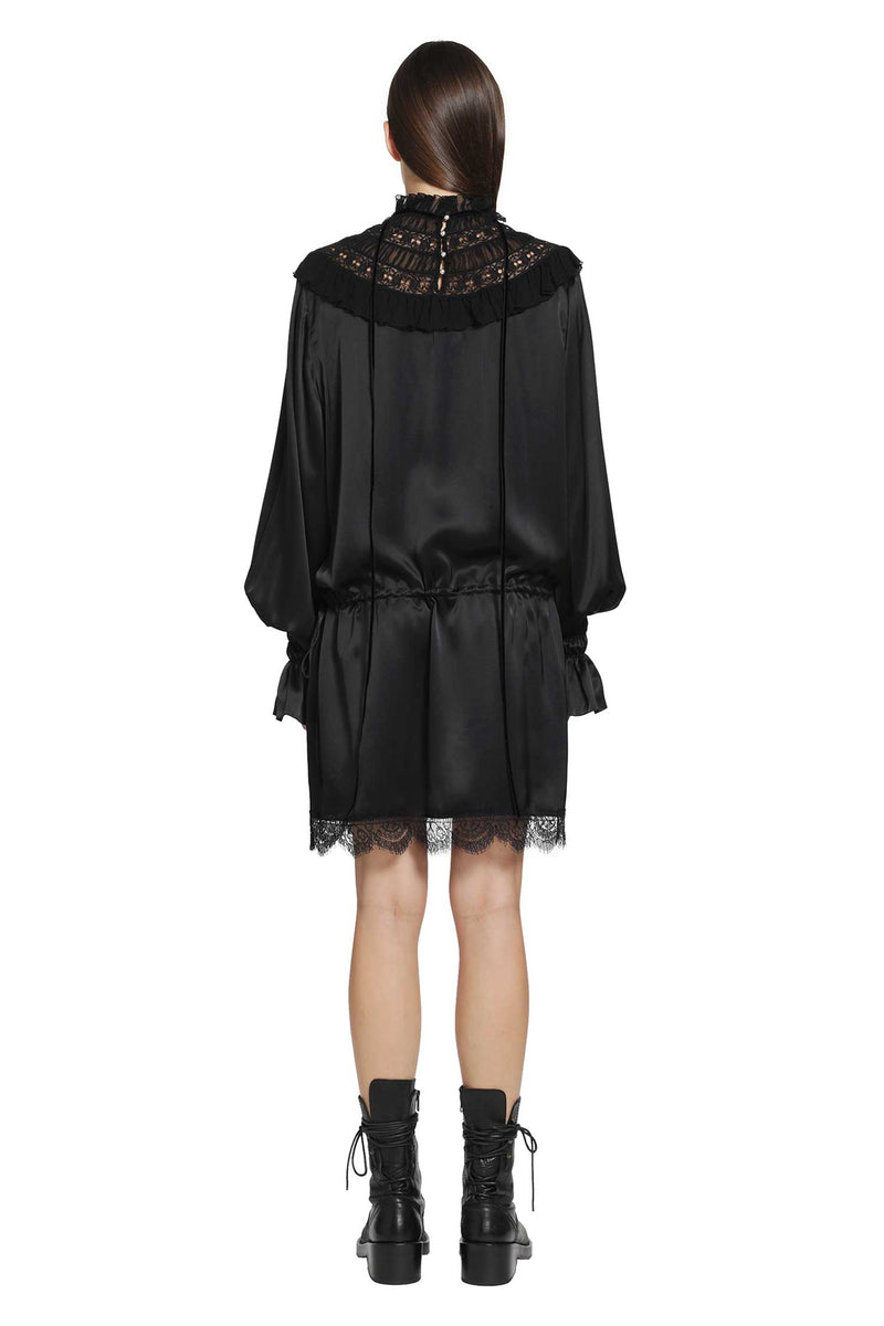 ANN DEMEULEMEESTER Armida Ruffle Collar Mini Dress woman