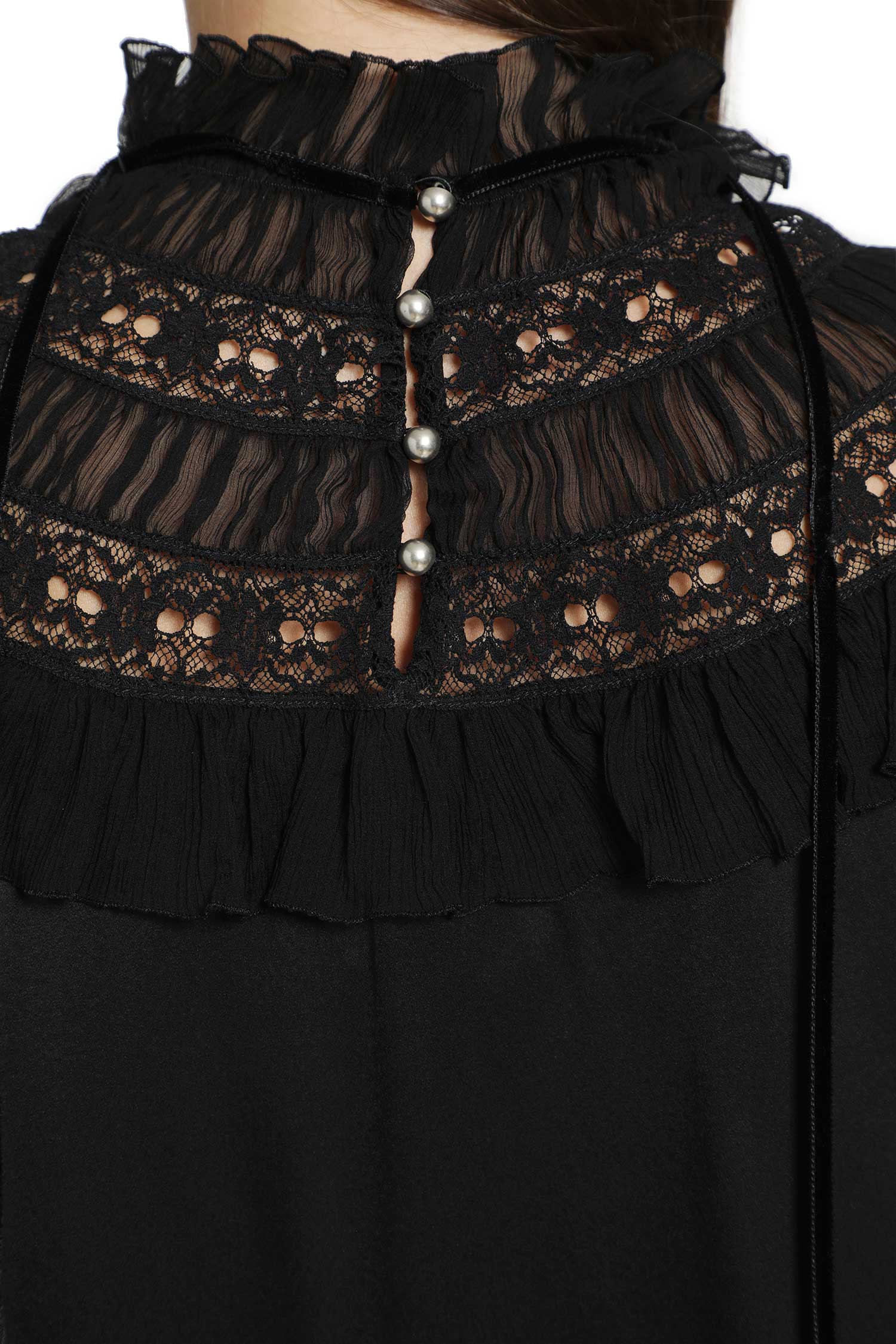ANN DEMEULEMEESTER Armida Ruffle Collar Mini Dress woman