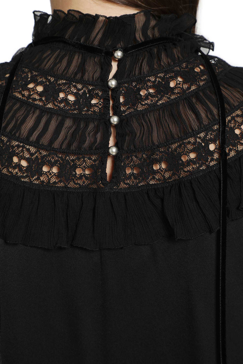 ANN DEMEULEMEESTER Armida Ruffle Collar Mini Dress woman