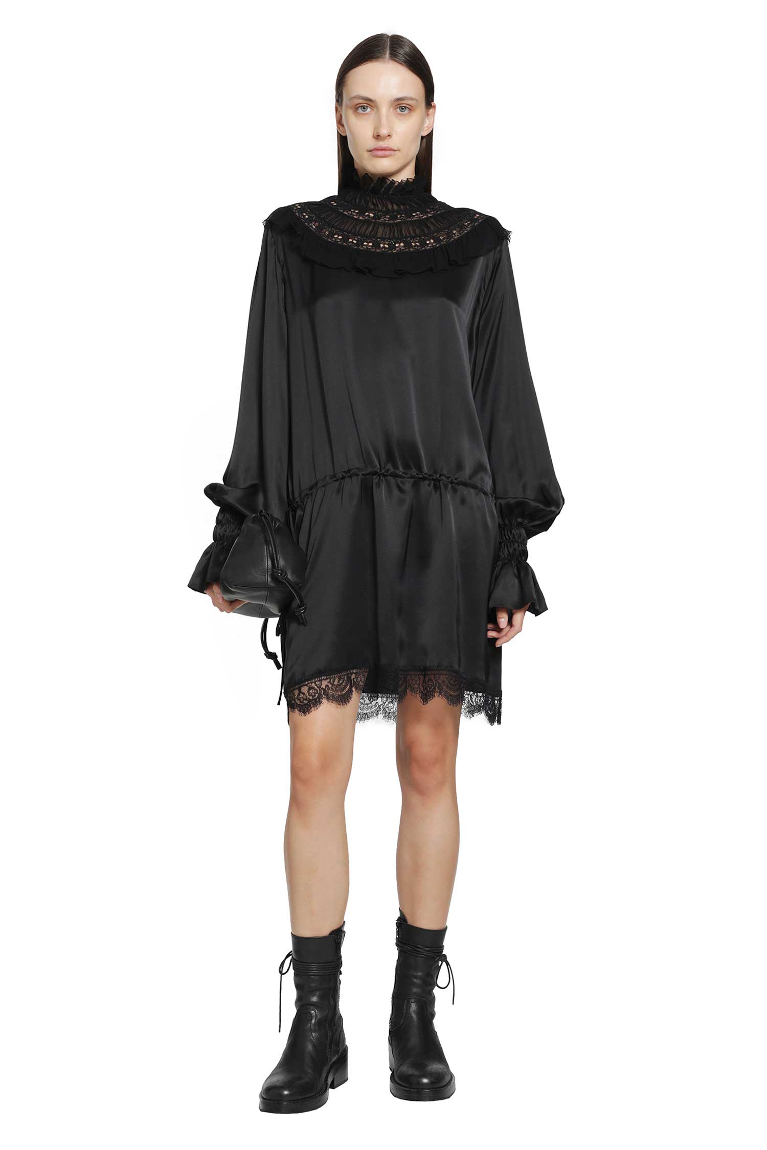 Armida Ruffle Collar Mini Dress