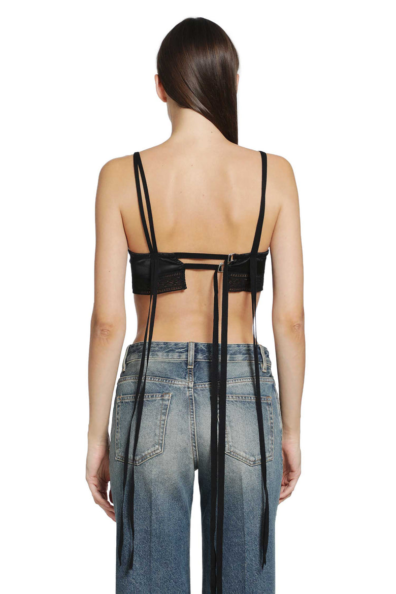 ANN DEMEULEMEESTER Xaja Washed Silk Satin Bralette woman
