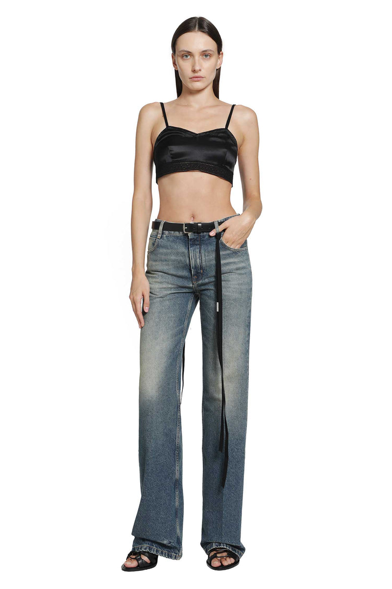 ANN DEMEULEMEESTER Xaja Washed Silk Satin Bralette woman