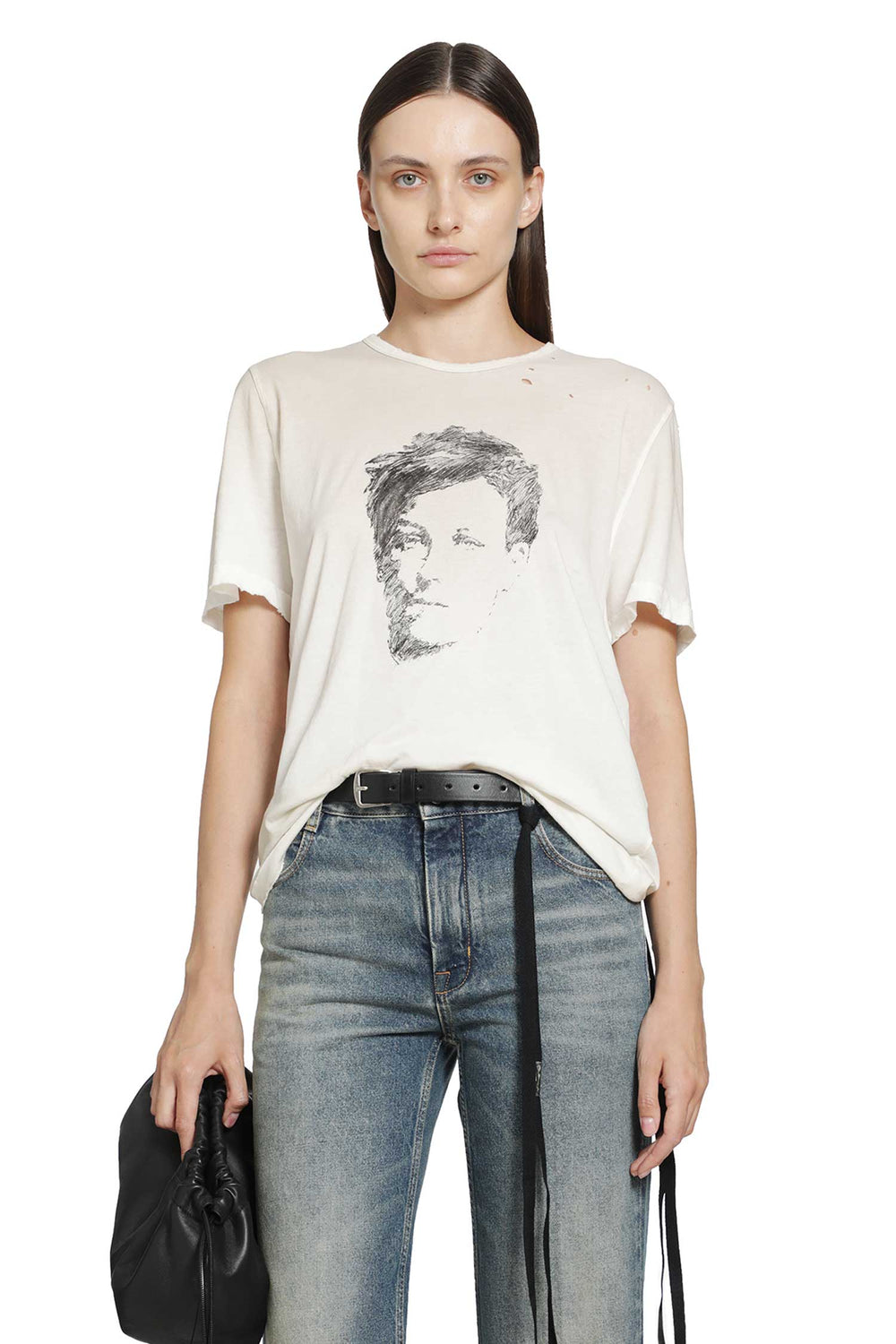 ANN DEMEULEMEESTER Fanie ''Portrait'' Standard Fit T-Shirt woman