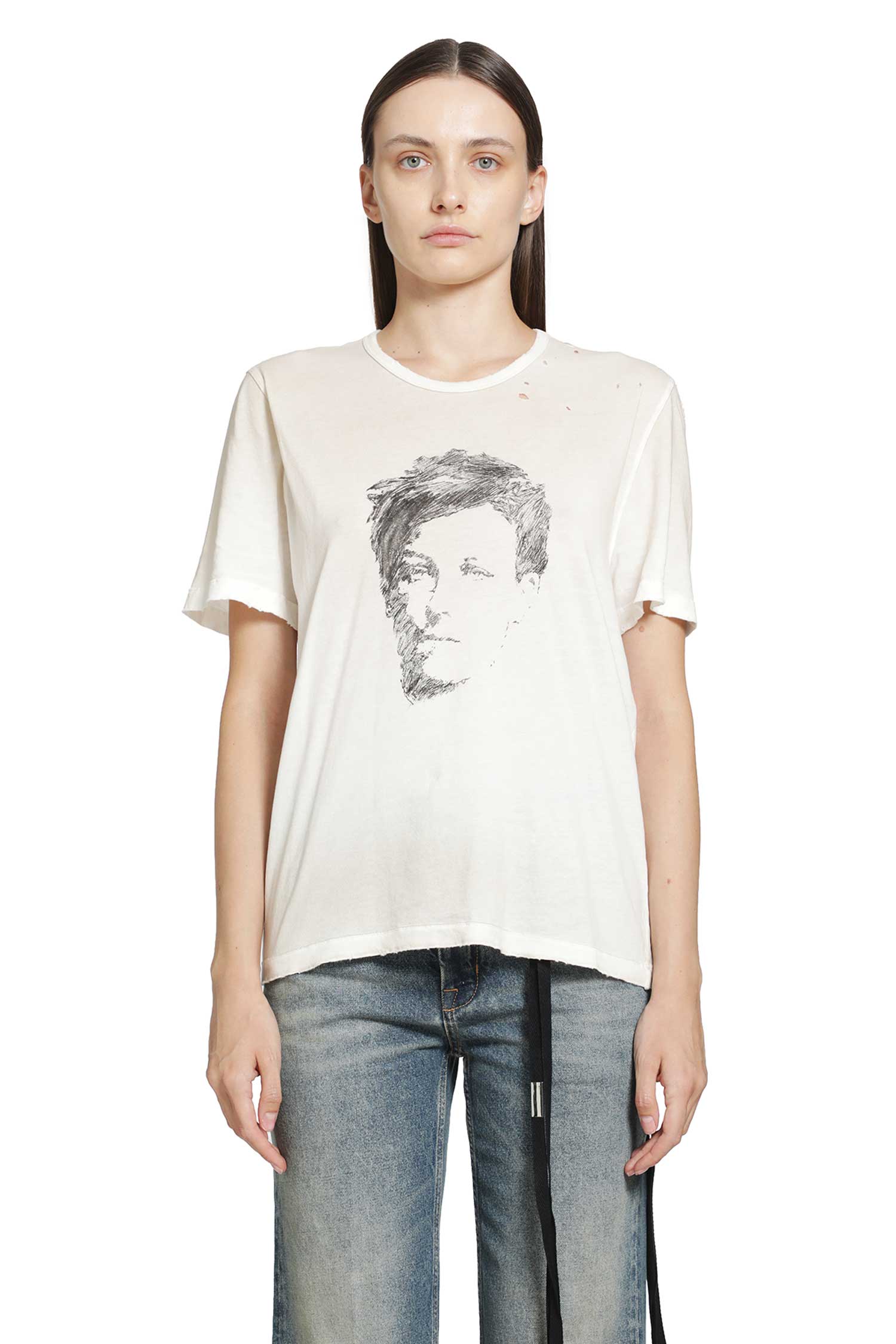 ANN DEMEULEMEESTER Fanie ''Portrait'' Standard Fit T-Shirt woman
