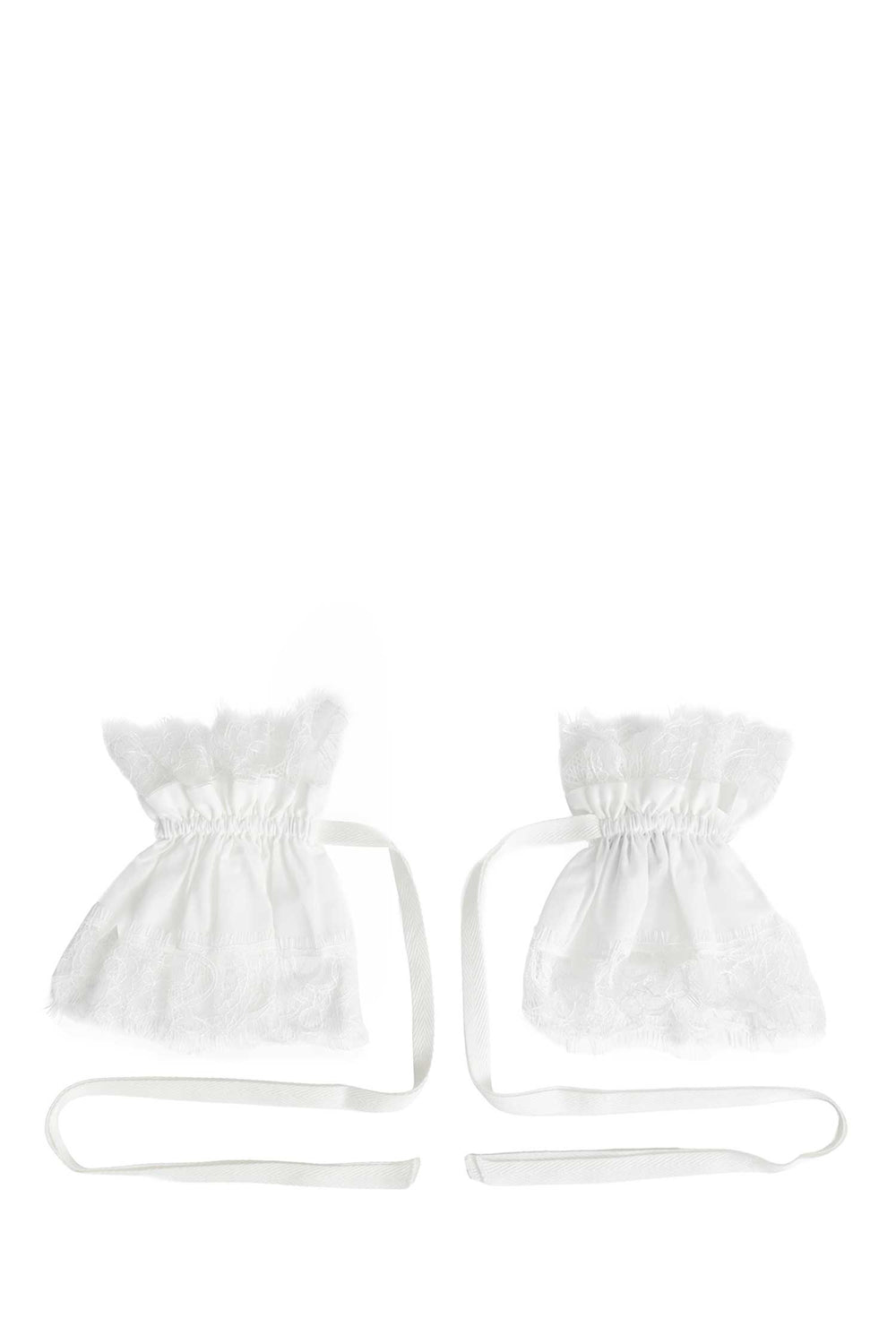 ANN DEMEULEMEESTER Birte Cuffs with Lace Ruffles woman