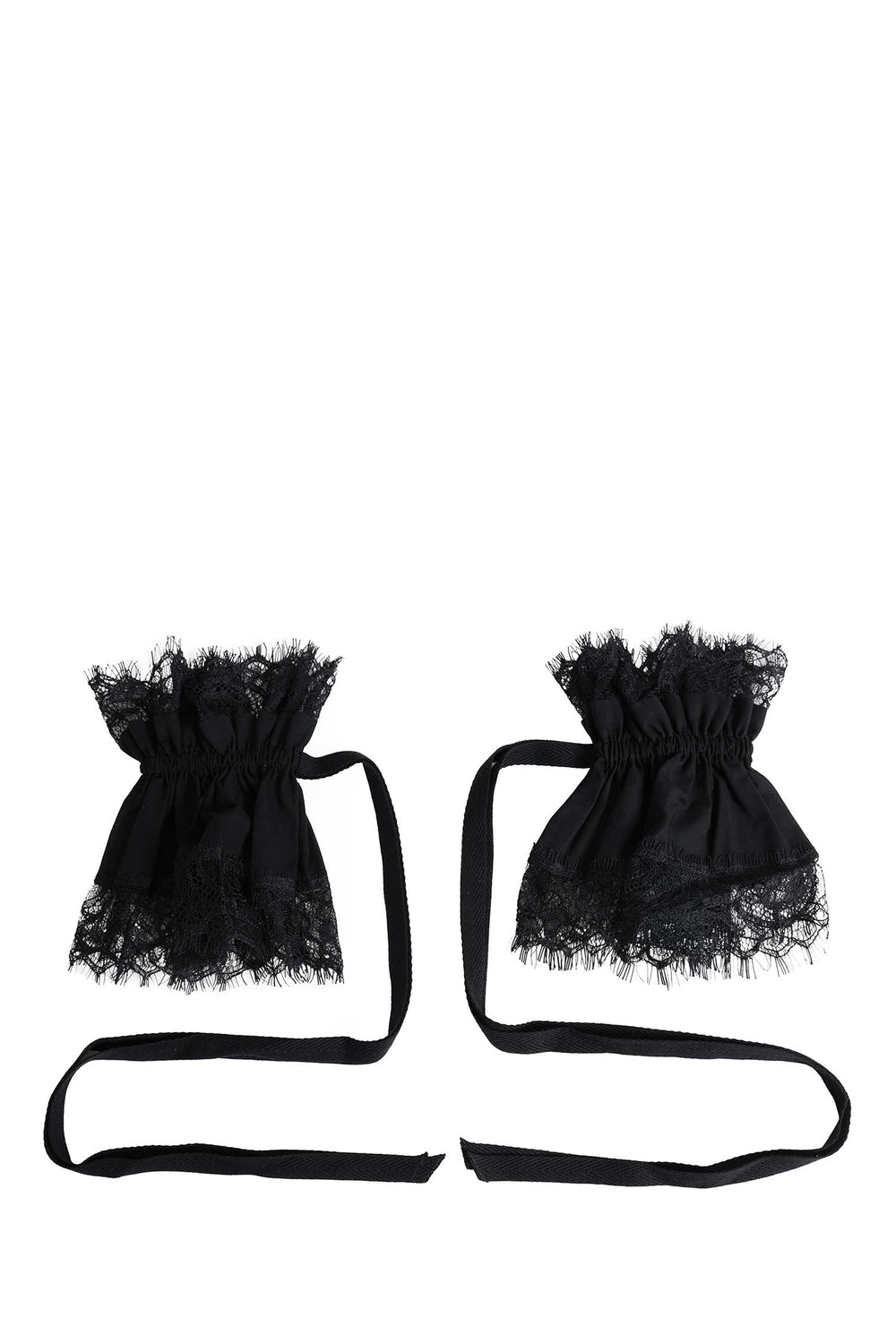 ANN DEMEULEMEESTER Birte Cuffs with Lace Ruffles woman