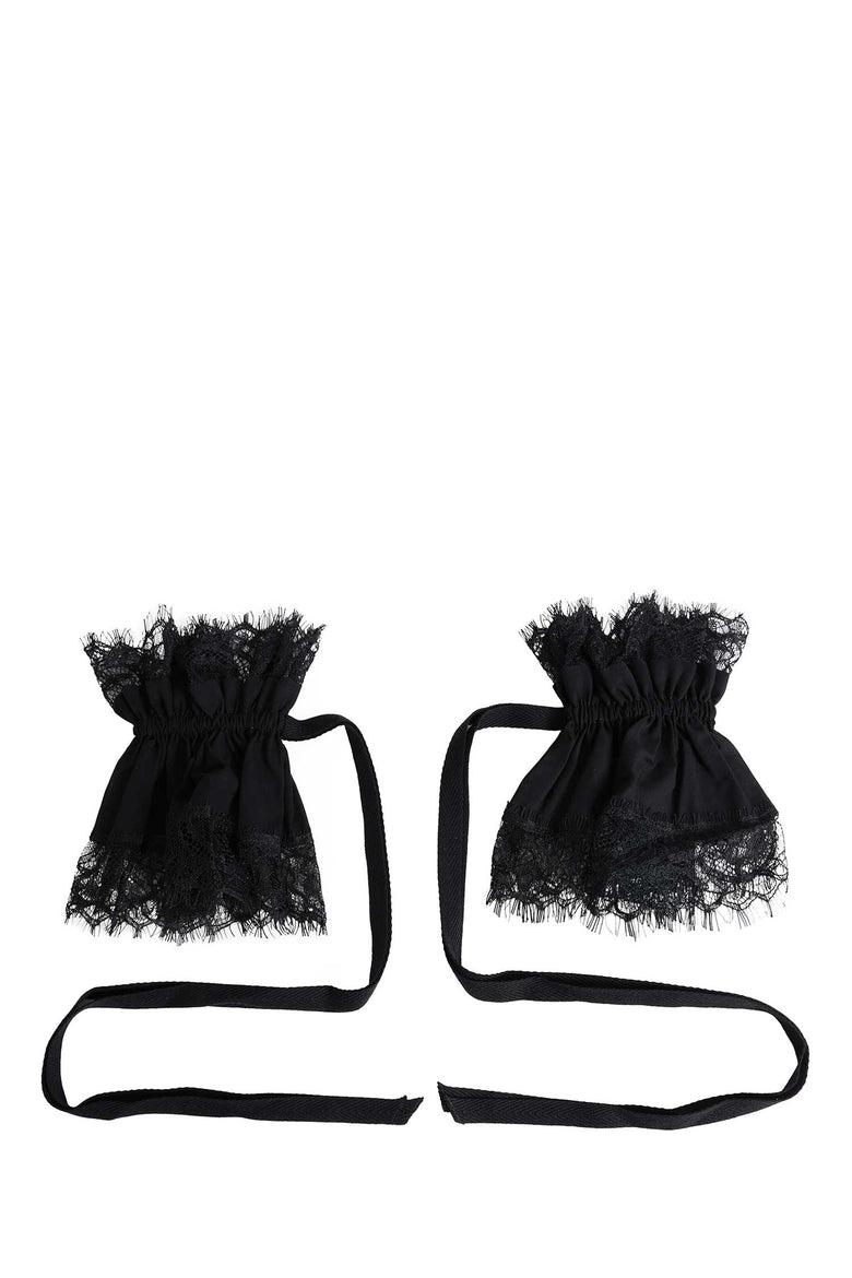 ANN DEMEULEMEESTER Birte Cuffs with Lace Ruffles woman