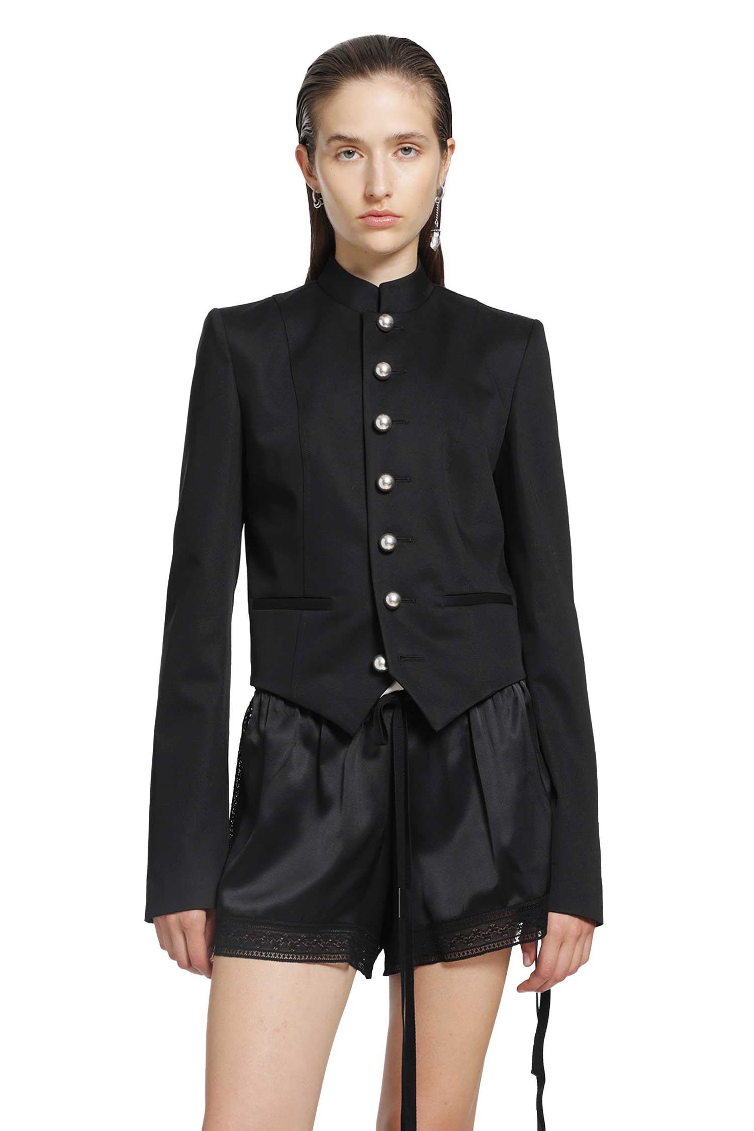 ANN DEMEULEMEESTER Bab Stand Collar Jacket woman