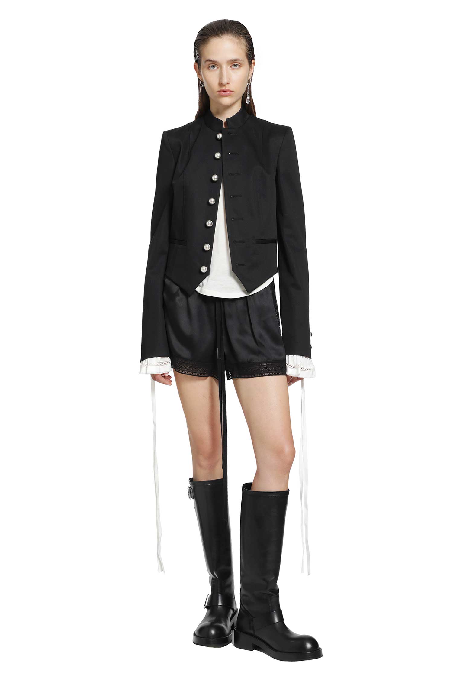 ANN DEMEULEMEESTER Bab Stand Collar Jacket woman