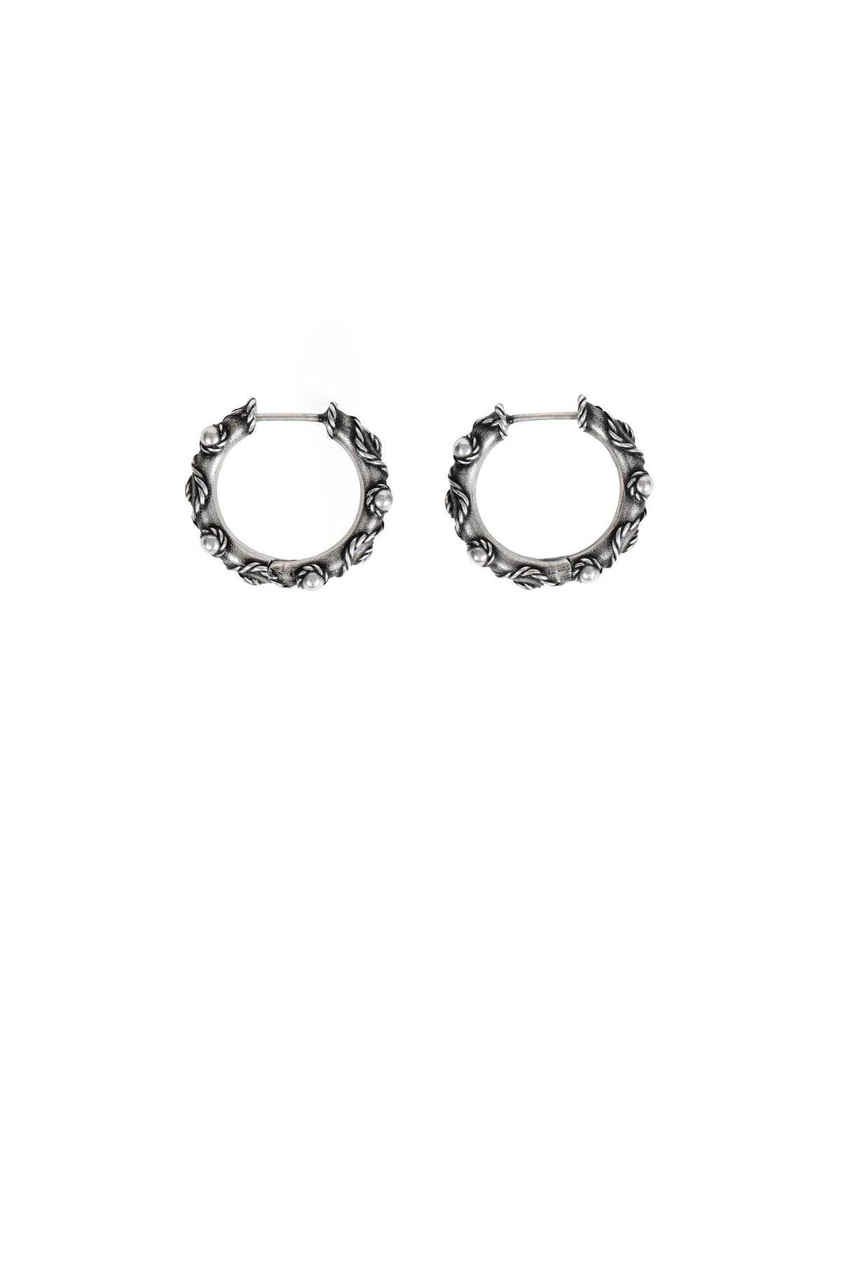 Lone Grained Hoop Earrings