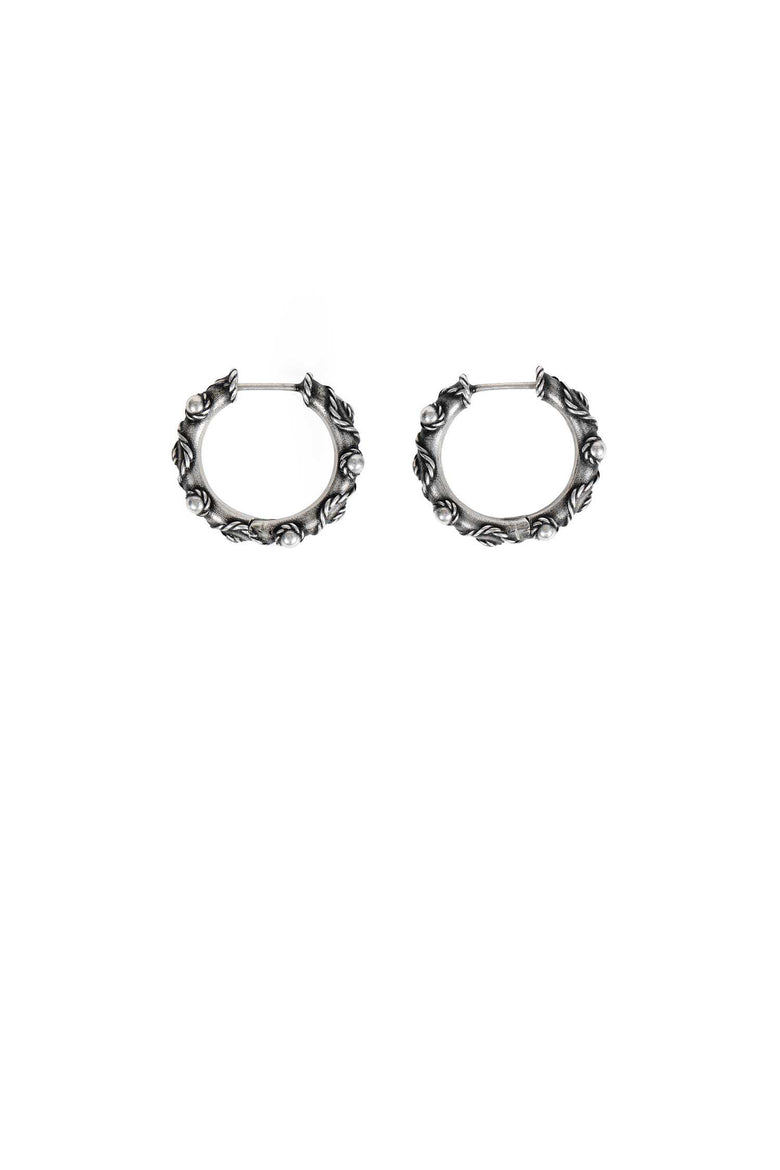 ANN DEMEULEMEESTER Lone Grained Hoop Earrings woman