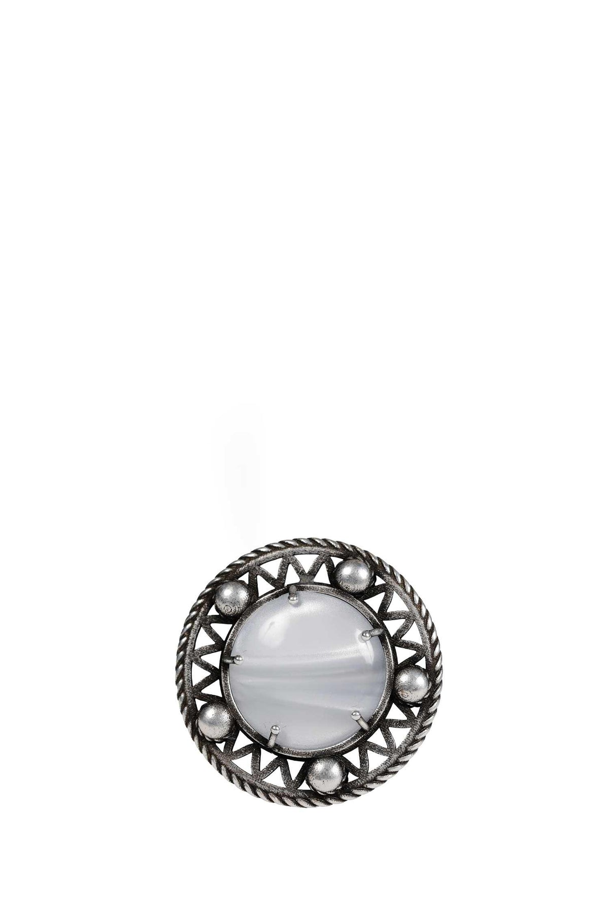 ANN DEMEULEMEESTER Orm Grained Cabochon Ring man