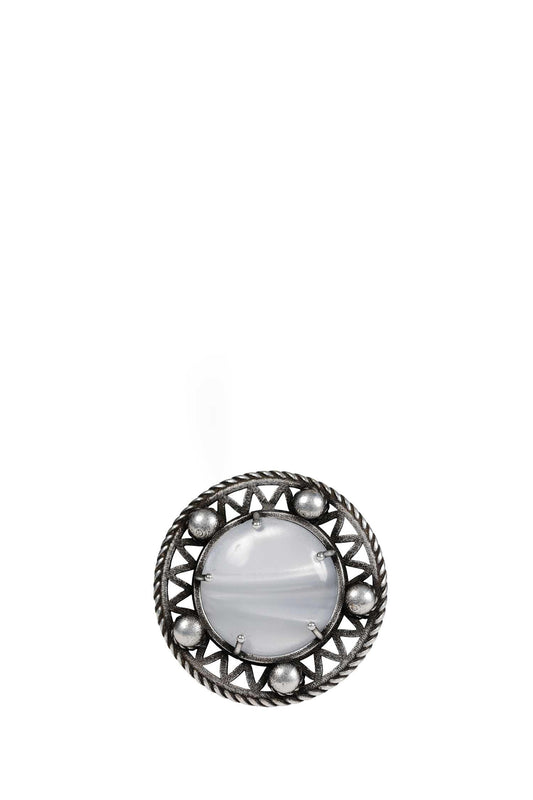 Orm Grained Cabochon Ring