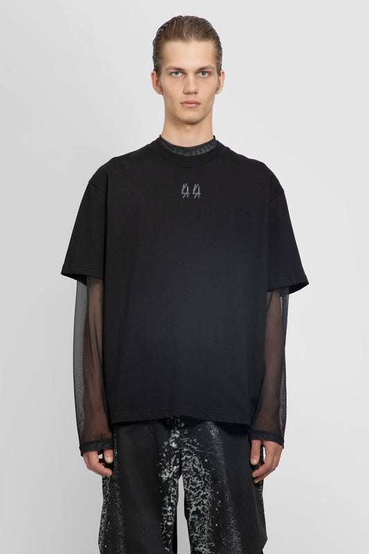 44 LABEL GROUP MAN BLACK T-SHIRTS