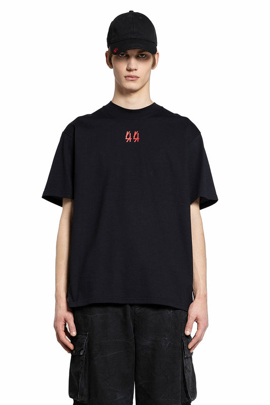 44 LABEL GROUP MAN BLACK T-SHIRTS & TANK TOPS