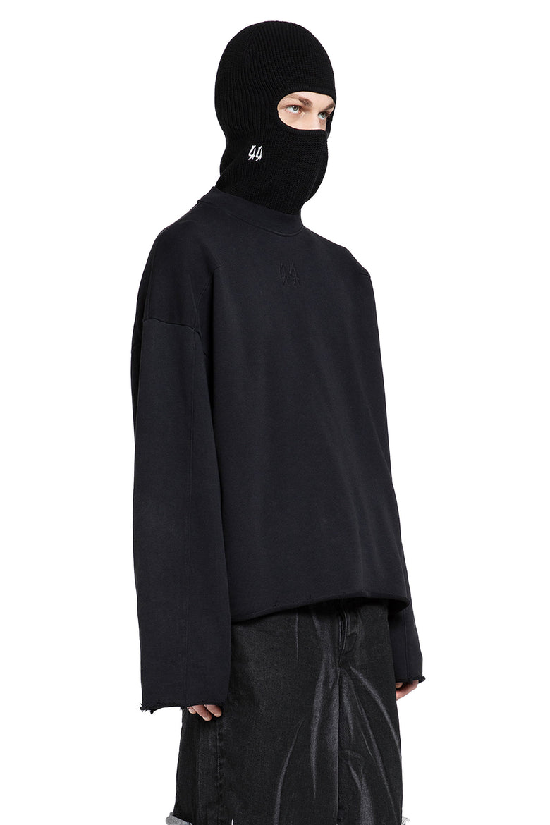 44 LABEL GROUP MAN BLACK KNITWEAR