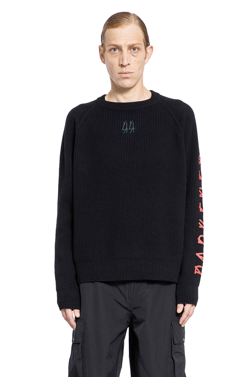 44 LABEL GROUP MAN BLACK KNITWEAR