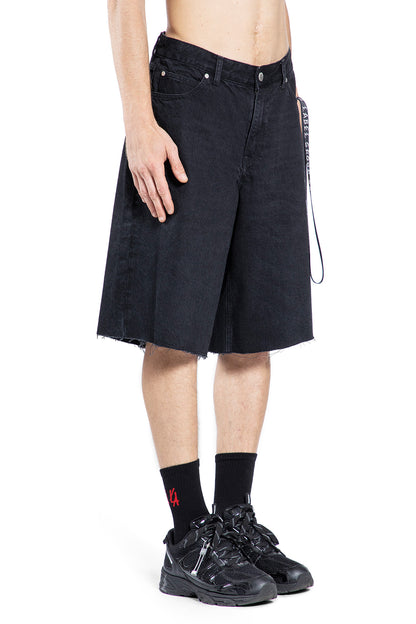 44 LABEL GROUP MAN BLACK SHORTS & SKIRTS