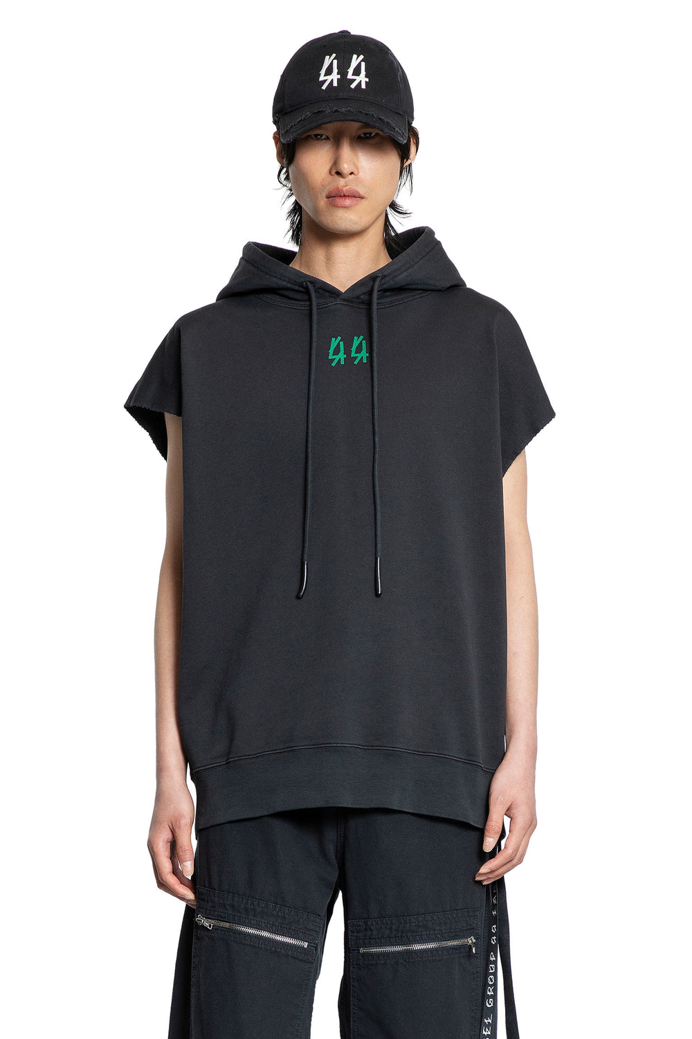 44 LABEL GROUP Xenomorph Sleeveless Hoodie man