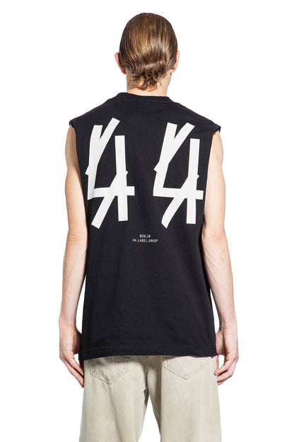 44 LABEL GROUP MAN BLACK T-SHIRTS & TANK TOPS