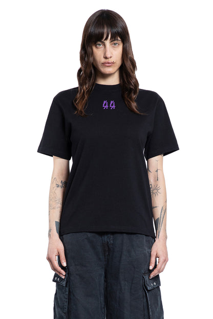 44 LABEL GROUP WOMAN BLACK T-SHIRTS & TANK TOPS