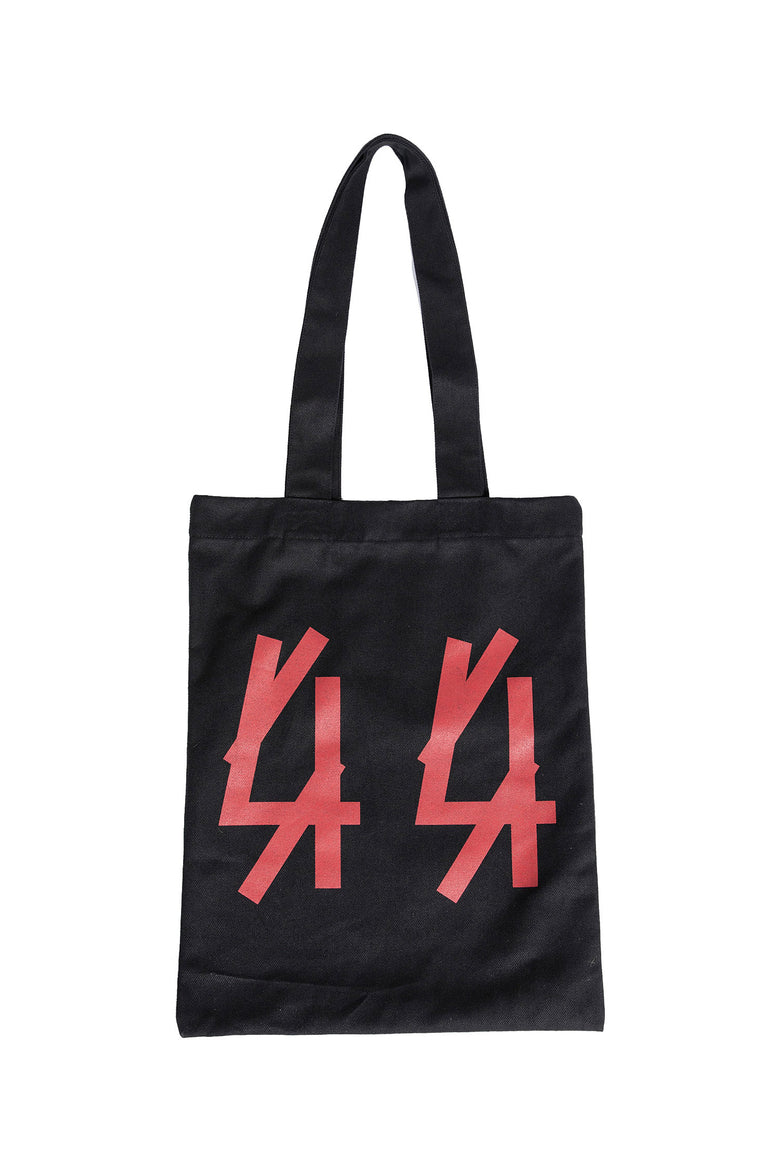 44 LABEL GROUP MAN BLACK TOTE BAGS